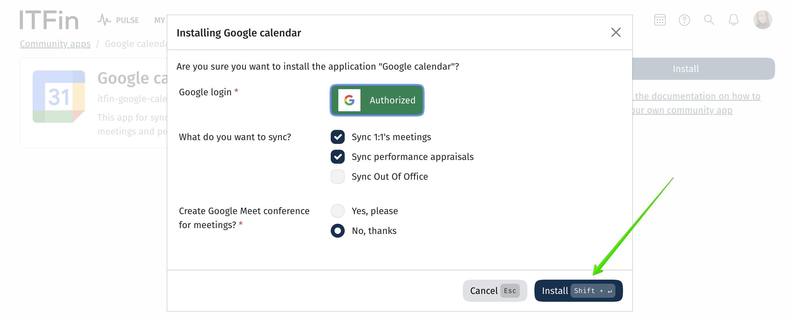 Google calendar